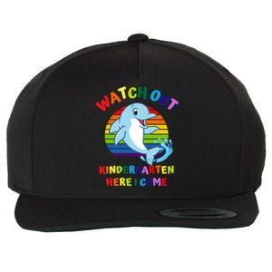 Watch Out Kindergarten Here I Come First Day Dolphin Gift Wool Snapback Cap