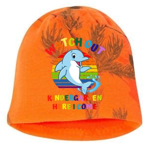 Watch Out Kindergarten Here I Come First Day Dolphin Gift Kati - Camo Knit Beanie