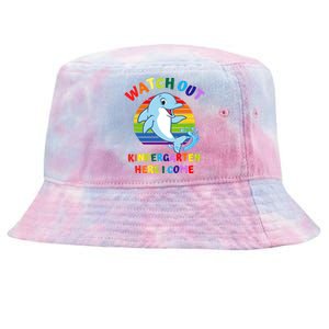 Watch Out Kindergarten Here I Come First Day Dolphin Gift Tie-Dyed Bucket Hat