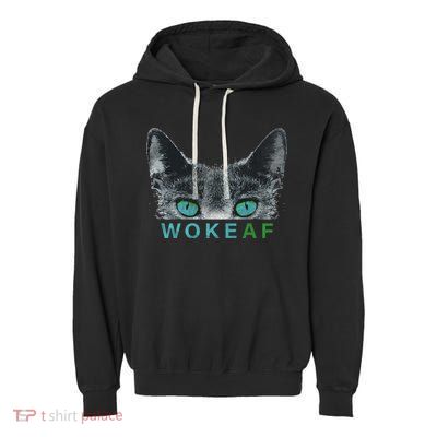 Woke AF Garment-Dyed Fleece Hoodie