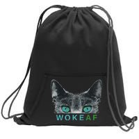 Woke AF Sweatshirt Cinch Pack Bag