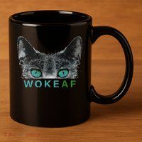 Woke AF 11oz C Handle Ceramic Mug