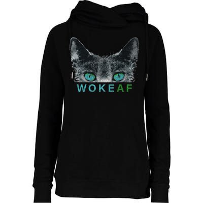 Woke AF Womens Funnel Neck Pullover Hood