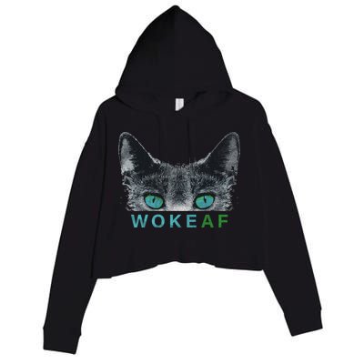 Woke AF Crop Fleece Hoodie