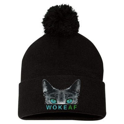 Woke AF Pom Pom 12in Knit Beanie