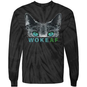 Woke AF Tie-Dye Long Sleeve Shirt