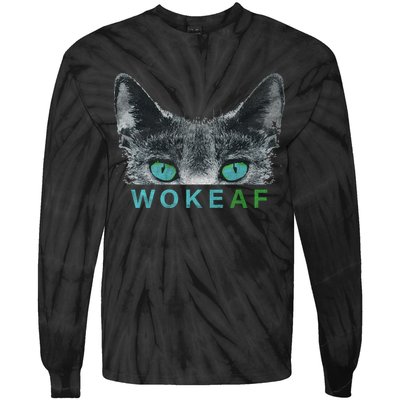 Woke AF Tie-Dye Long Sleeve Shirt