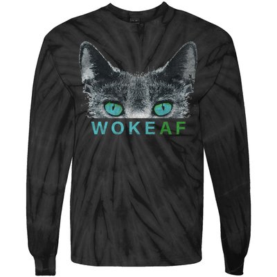 Woke AF Tie-Dye Long Sleeve Shirt