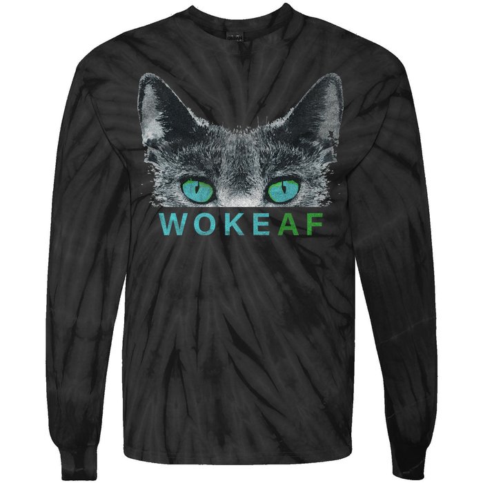 Woke AF Tie-Dye Long Sleeve Shirt