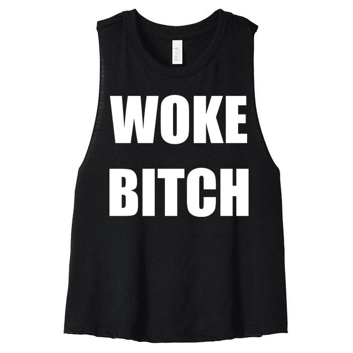 Woke Bitch Women's Racerback Cropped Tank