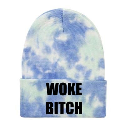 Woke Bitch Tie Dye 12in Knit Beanie