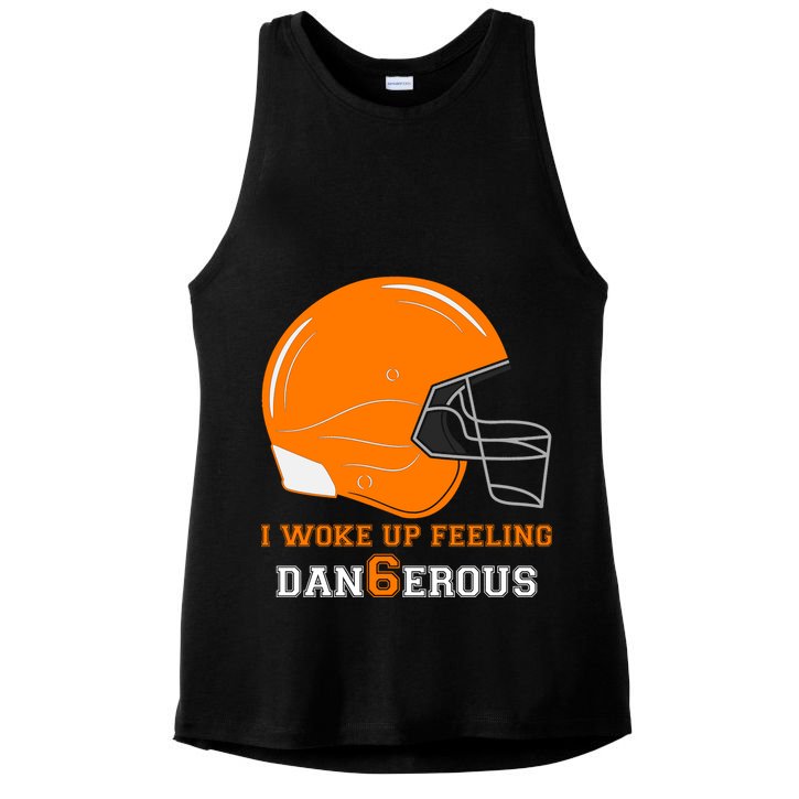 Woke Up Feeling Dan6erous (Dangerous) Ladies PosiCharge Tri-Blend Wicking Tank