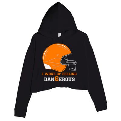 Woke Up Feeling Dan6erous (Dangerous) Crop Fleece Hoodie