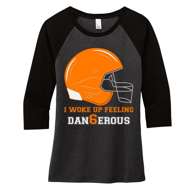 Woke Up Feeling Dan6erous (Dangerous) Women's Tri-Blend 3/4-Sleeve Raglan Shirt