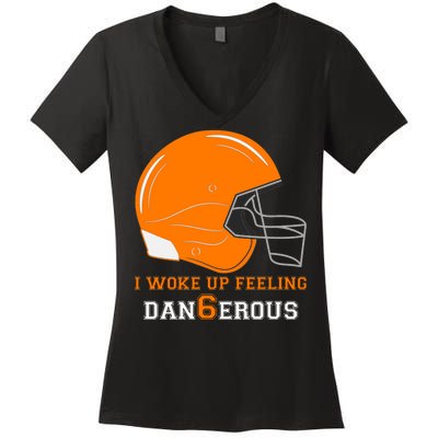 Woke Up Feeling Dan6erous (Dangerous) Women's V-Neck T-Shirt