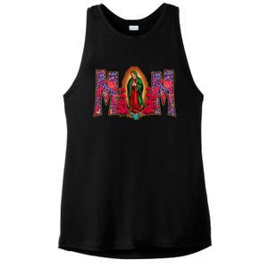 Womens Our Lady Of Guadalupe Catholic Virgin Mary Mexican Mom Ladies PosiCharge Tri-Blend Wicking Tank