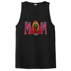 Womens Our Lady Of Guadalupe Catholic Virgin Mary Mexican Mom PosiCharge Competitor Tank