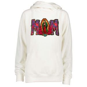 Womens Our Lady Of Guadalupe Catholic Virgin Mary Mexican Mom Womens Funnel Neck Pullover Hood