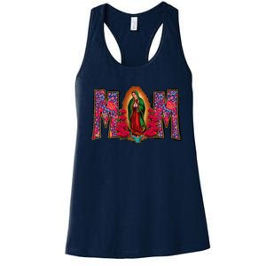 Womens Our Lady Of Guadalupe Catholic Virgin Mary Mexican Mom Women's Racerback Tank