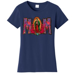 Womens Our Lady Of Guadalupe Catholic Virgin Mary Mexican Mom Women's T-Shirt