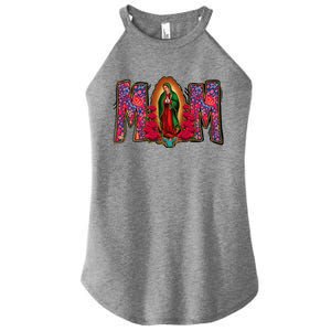 Womens Our Lady Of Guadalupe Catholic Virgin Mary Mexican Mom Women's Perfect Tri Rocker Tank