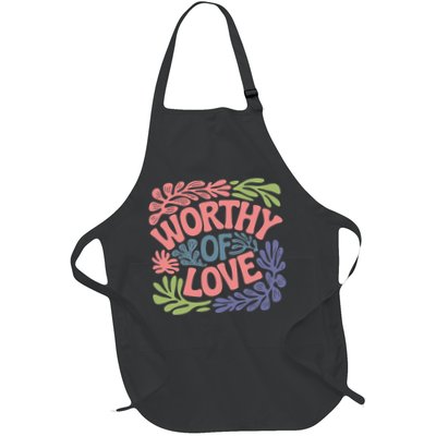 Worthy Of Love Inspirational Floral Pattern Apron