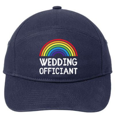 Wedding Officiant Lgbt Lesbian Gay Wedding Marriage Ceremony 7-Panel Snapback Hat