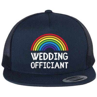 Wedding Officiant Lgbt Lesbian Gay Wedding Marriage Ceremony Flat Bill Trucker Hat