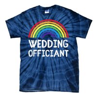 Wedding Officiant Lgbt Lesbian Gay Wedding Marriage Ceremony Tie-Dye T-Shirt