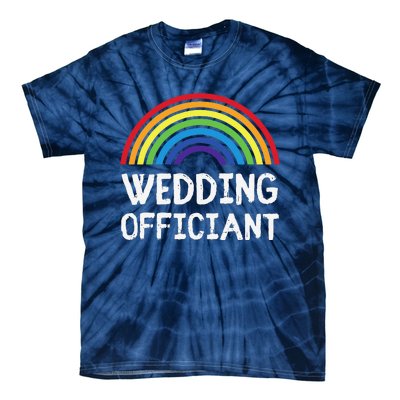 Wedding Officiant Lgbt Lesbian Gay Wedding Marriage Ceremony Tie-Dye T-Shirt