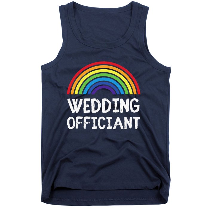 Wedding Officiant Lgbt Lesbian Gay Wedding Marriage Ceremony Tank Top