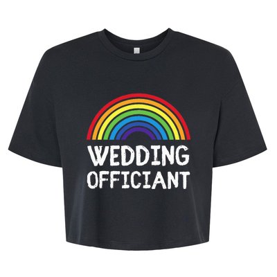 Wedding Officiant LGBT Lesbian Gay Wedding Marriage Ceremony Bella+Canvas Jersey Crop Tee