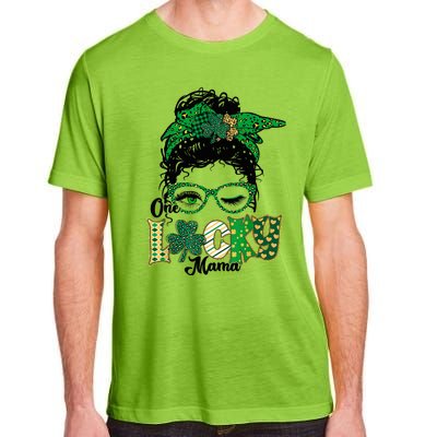 Wo One Lucky Mama St Patricks Day Mom Mother Shamrock Adult ChromaSoft Performance T-Shirt