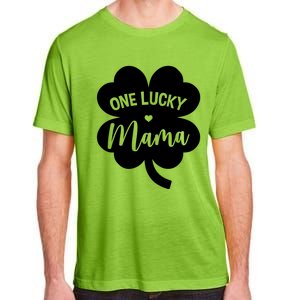 Wo One Lucky Mama Shamrock Four Leaf Clover St Patricks Day Mom Gift Adult ChromaSoft Performance T-Shirt