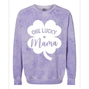 Wo One Lucky Mama Shamrock Four Leaf Clover St Patricks Day Mom Gift Colorblast Crewneck Sweatshirt