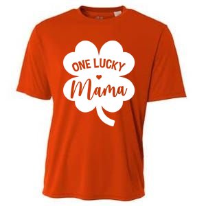 Wo One Lucky Mama Shamrock Four Leaf Clover St Patricks Day Mom Gift Cooling Performance Crew T-Shirt