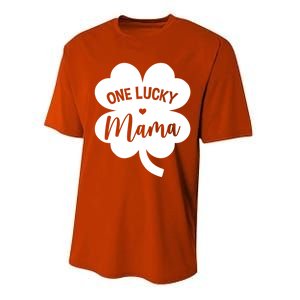 Wo One Lucky Mama Shamrock Four Leaf Clover St Patricks Day Mom Gift Performance Sprint T-Shirt