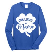 Wo One Lucky Mama Shamrock Four Leaf Clover St Patricks Day Mom Gift Long Sleeve Shirt