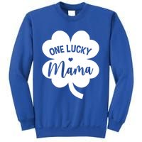 Wo One Lucky Mama Shamrock Four Leaf Clover St Patricks Day Mom Gift Sweatshirt