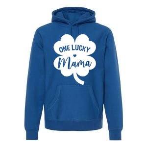 Wo One Lucky Mama Shamrock Four Leaf Clover St Patricks Day Mom Gift Premium Hoodie