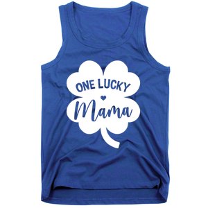 Wo One Lucky Mama Shamrock Four Leaf Clover St Patricks Day Mom Gift Tank Top