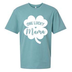 Wo One Lucky Mama Shamrock Four Leaf Clover St Patricks Day Mom Gift Sueded Cloud Jersey T-Shirt