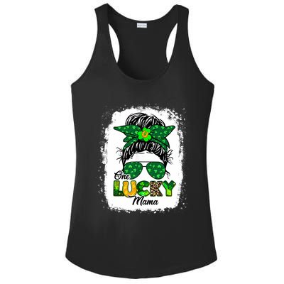 Wo One Lucky Mama St Patricks Day Mom Mother Shamrock Ladies PosiCharge Competitor Racerback Tank