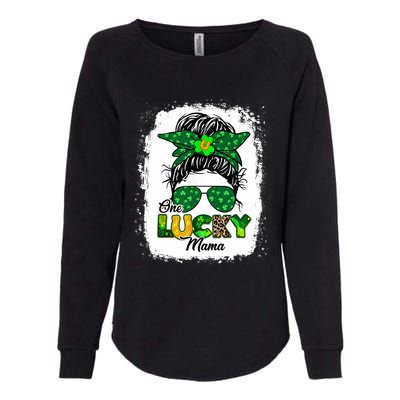 Wo One Lucky Mama St Patricks Day Mom Mother Shamrock Womens California Wash Sweatshirt