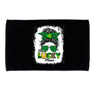 Wo One Lucky Mama St Patricks Day Mom Mother Shamrock Microfiber Hand Towel