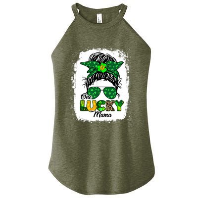 Wo One Lucky Mama St Patricks Day Mom Mother Shamrock Women's Perfect Tri Rocker Tank