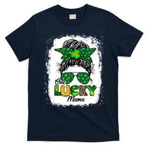 Wo One Lucky Mama St Patricks Day Mom Mother Shamrock T-Shirt