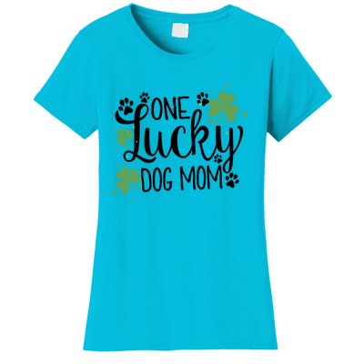 Wo One Lucky Dog Mom Gift St Patrick Day Cute Dog Mom Gift Women's T-Shirt