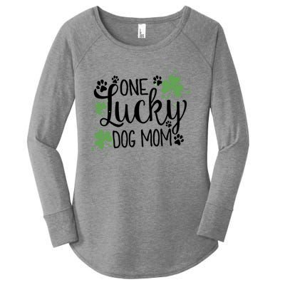 Wo One Lucky Dog Mom Gift St Patrick Day Cute Dog Mom Gift Women's Perfect Tri Tunic Long Sleeve Shirt