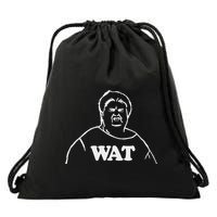 Wat! Old Lady Meme Wat What Funny Meme Drawstring Bag